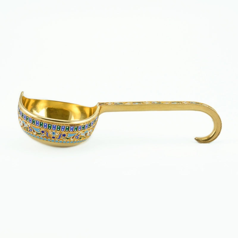 Ovchinnikov cloisonné enamel Russian Style punch set - Image 9