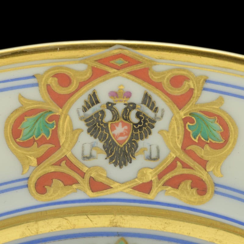 Russian Imperial porcelain plate from the Grand Duke Konstantin Nikolaevich Service - Image 3