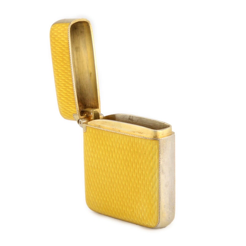 A Russian guilloché enamel vesta or match case by Pankratiev - Image 5