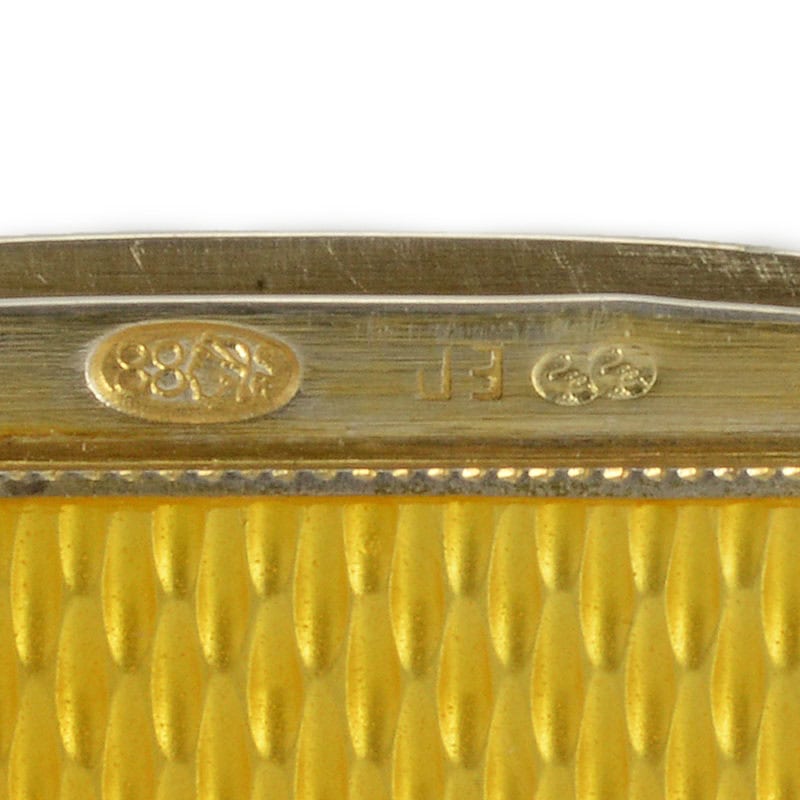 A Russian guilloché enamel vesta or match case by Pankratiev - Image 8