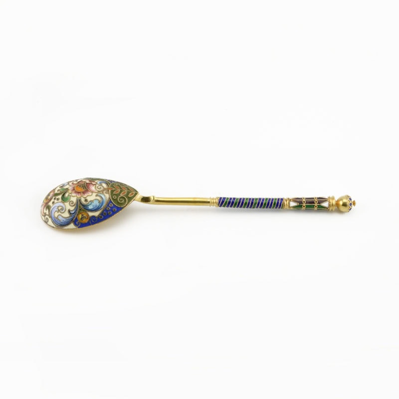 Feodor Rückert shaded cloisonné enamel teaspoon - Image 2