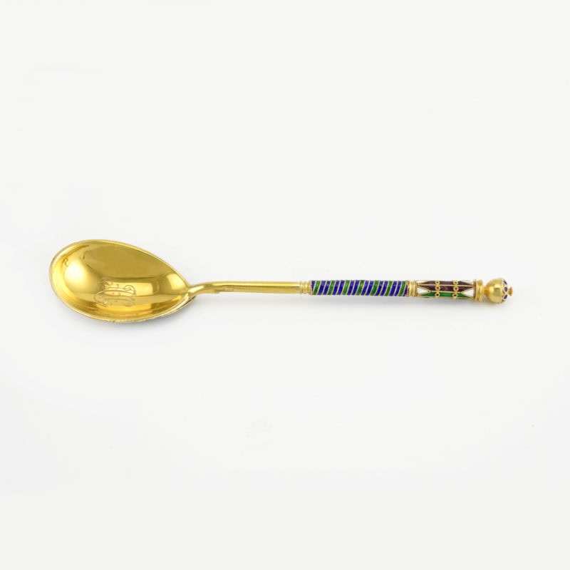 Feodor Rückert shaded cloisonné enamel teaspoon - Image 3