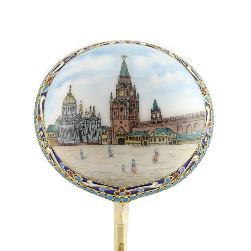 Ivan Saltykov pictorial & cloisonné enamel spoon