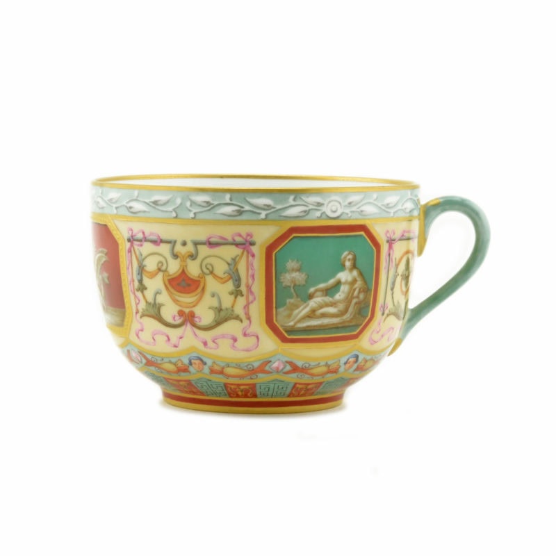 Rare Russian Imperial porcelain cup & saucer from the Raphael Service - Image 5