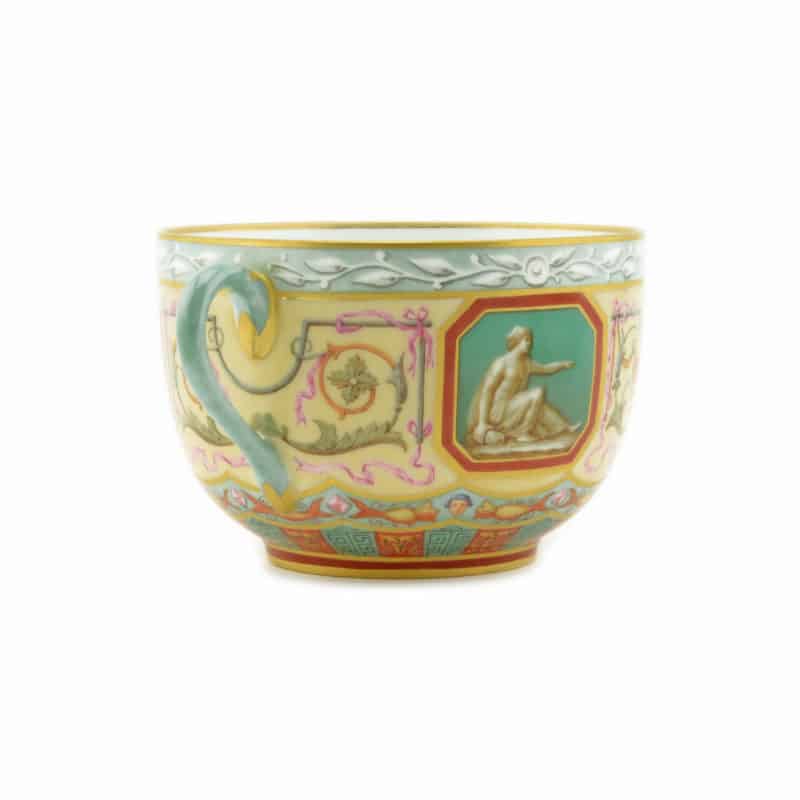 Rare Russian Imperial porcelain cup & saucer from the Raphael Service - Image 6