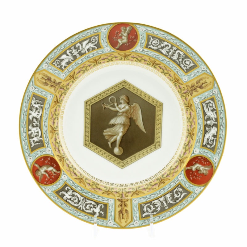 Russian porcelain soup plate from the Raphael Service
