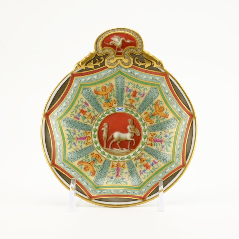 A Russian porcelain oyster dish from the Raphael Service