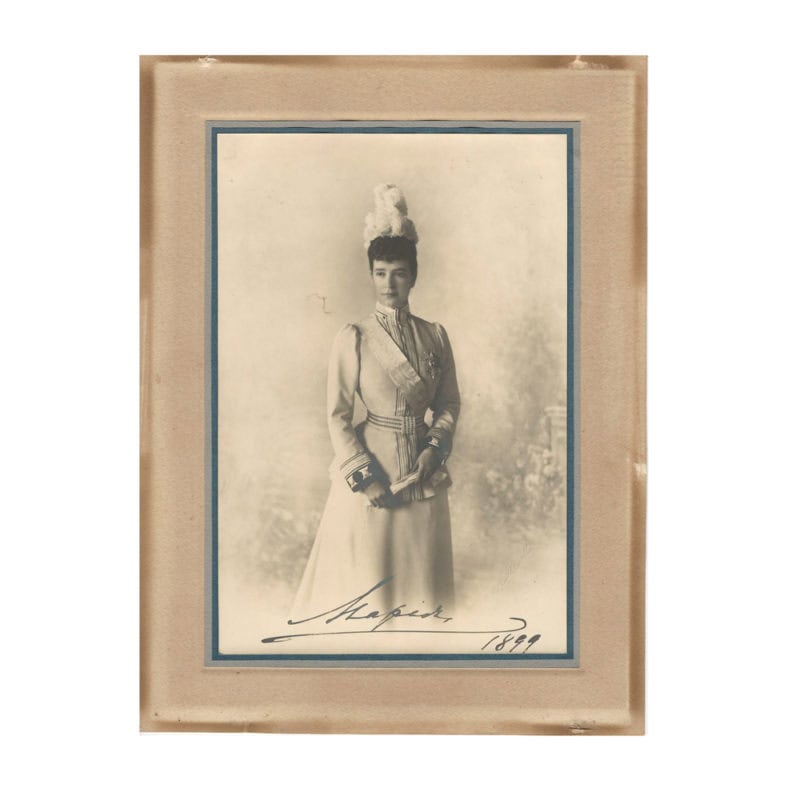 Original signed 1899 photograph of Dowager Empress Maria Feodorovna