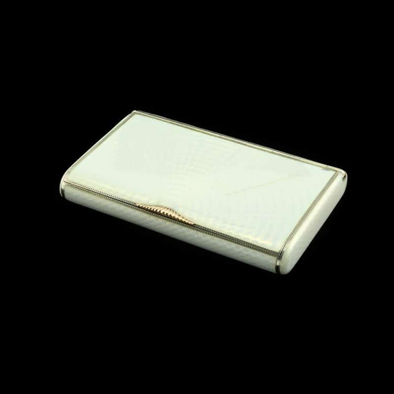 A Russian Gilded Silver and Guilloche Enamel Cigarette Case, Workmaster Ivan Britzin - Image 3