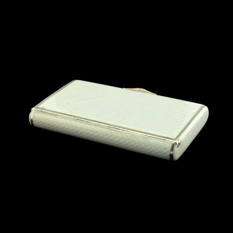 A Russian Gilded Silver and Guilloche Enamel Cigarette Case, Workmaster Ivan Britzin - Image 4