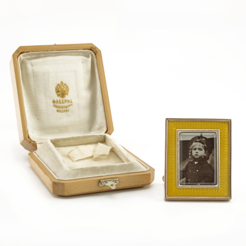 Fabergé guilloché enamel photograph frame by Aarne