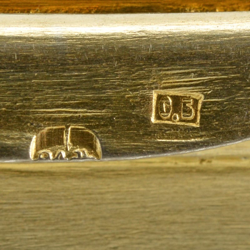 Russian gilded silver & shaded cloisonné enamel belt buckle - Image 5