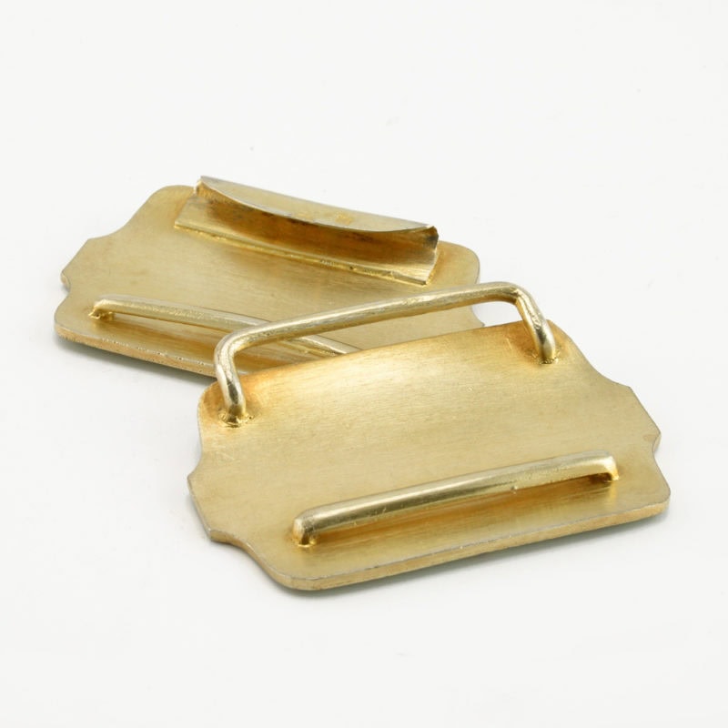 Russian gilded silver & shaded cloisonné enamel belt buckle - Image 3