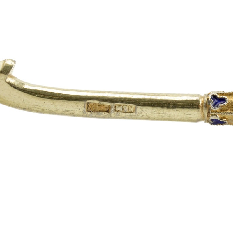 Shaded cloisonné enamel serving spoon by Moscow master NVM - Image 4