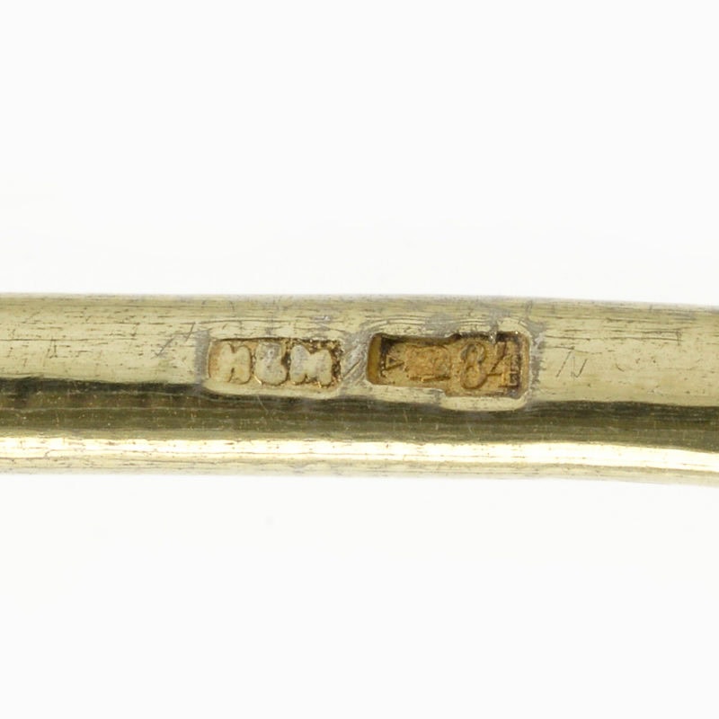 Shaded cloisonné enamel serving spoon by Moscow master NVM - Image 4