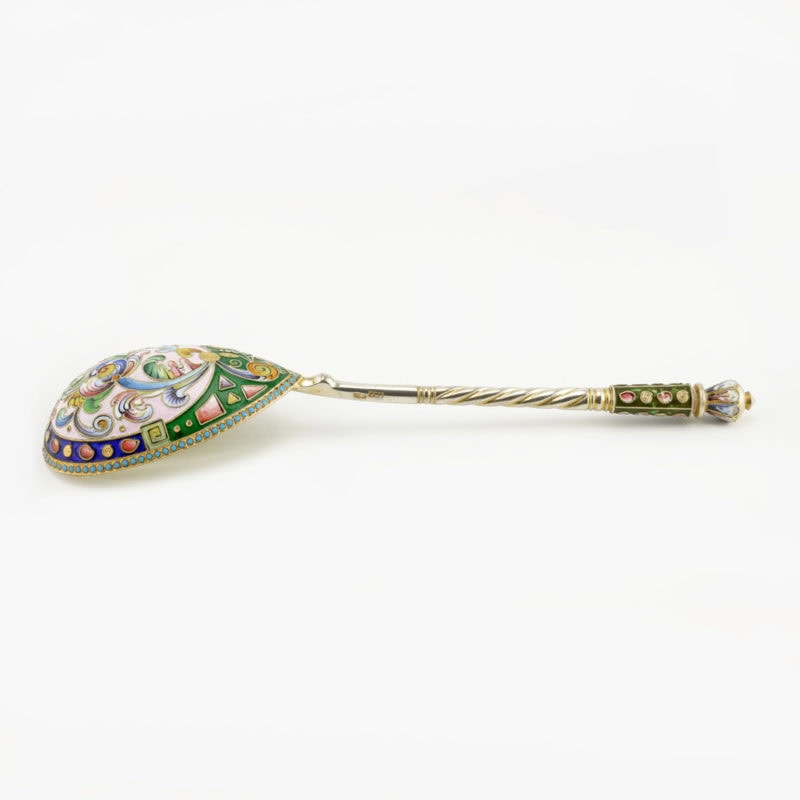 6th Artel shaded cloisonné enamel serving spoon - Image 2