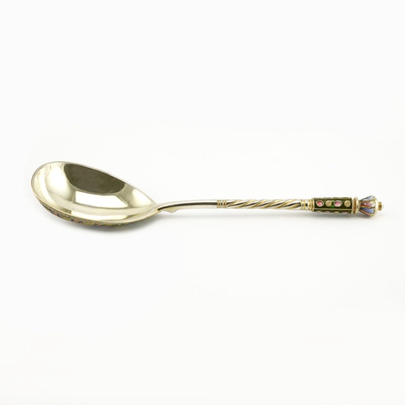 6th Artel shaded cloisonné enamel serving spoon - Image 3