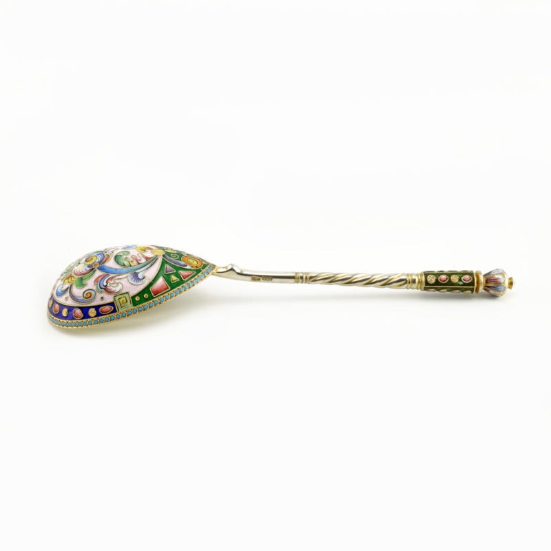 6th Artel shaded cloisonné enamel serving spoon - Image 2