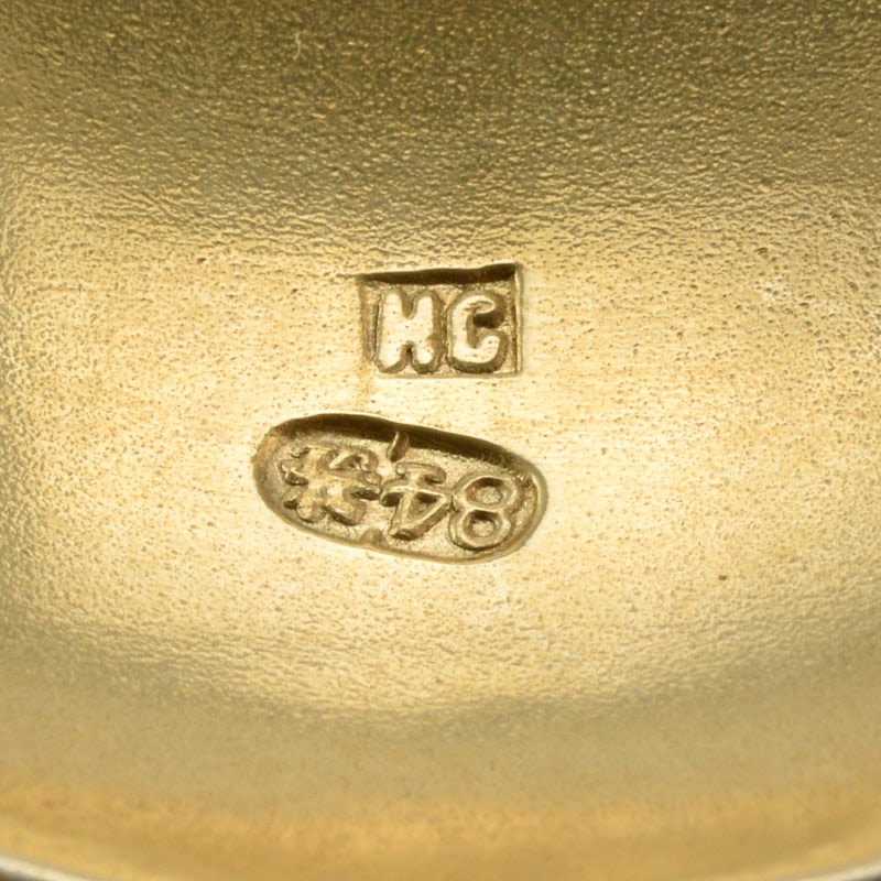 Ivan Saltykov shaded cloisonné enamel kovsh - Image 4