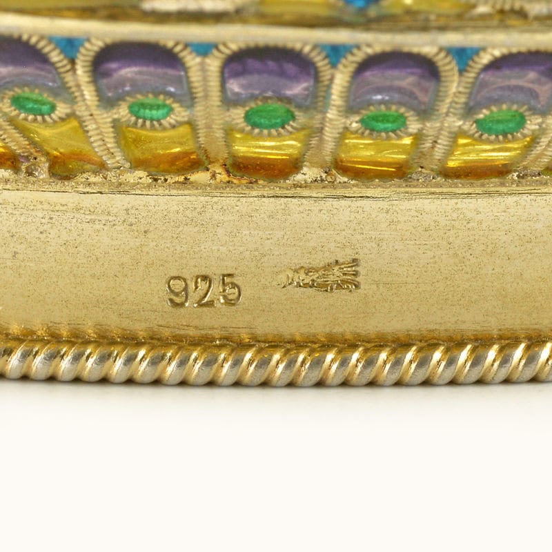 Large David Andersen plique-à-jour enamel Viking boat bowl - Image 4