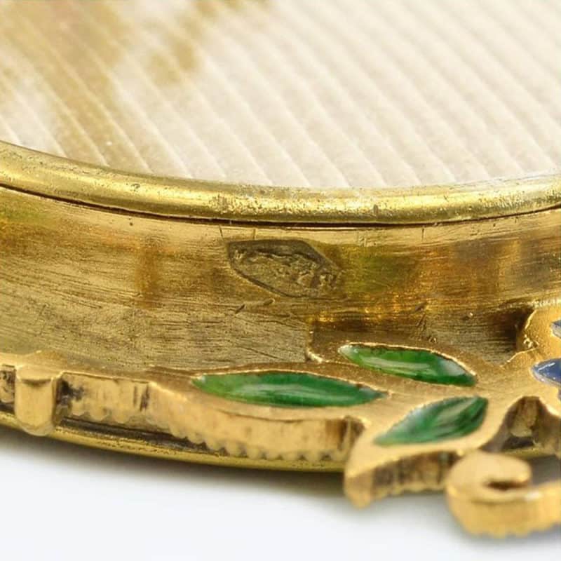 A pair of Austrian gilded silver & plique-a-jour enamel miniature photograph frames by Georg Adam Scheid - Image 5