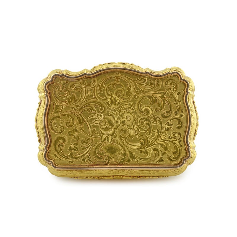 Alexander II: A jeweled gold & guilloché enamel Russian Imperial presentation snuff box - Image 8