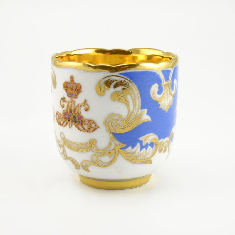 Russian Imperial porcelain cup & saucer from the Service of His Majesty's Own Dacha at Peterhof - Image 5