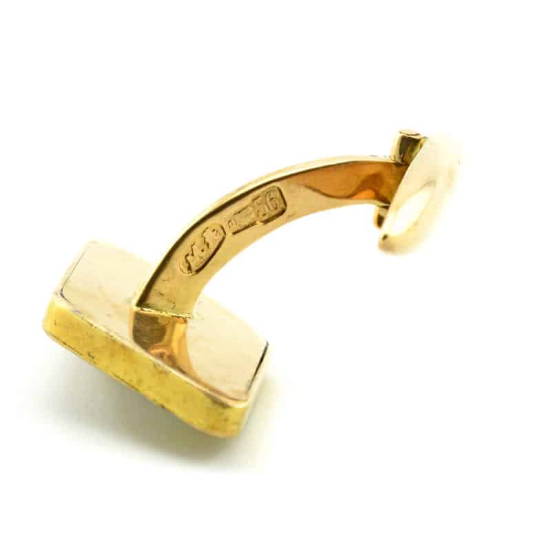 A pair of Russian Art Nouveau gold, translucent enamel, & ruby cufflinks - Image 3