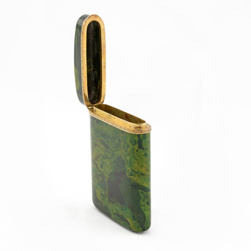Austrian gold-mounted green stone case - Image 4