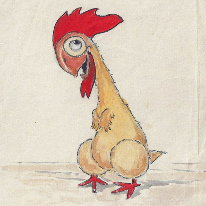 Grand Duchess Xenia: An amusing watercolor of a hen for her granddaughter, Princess Xenia Romanoff - Image 4