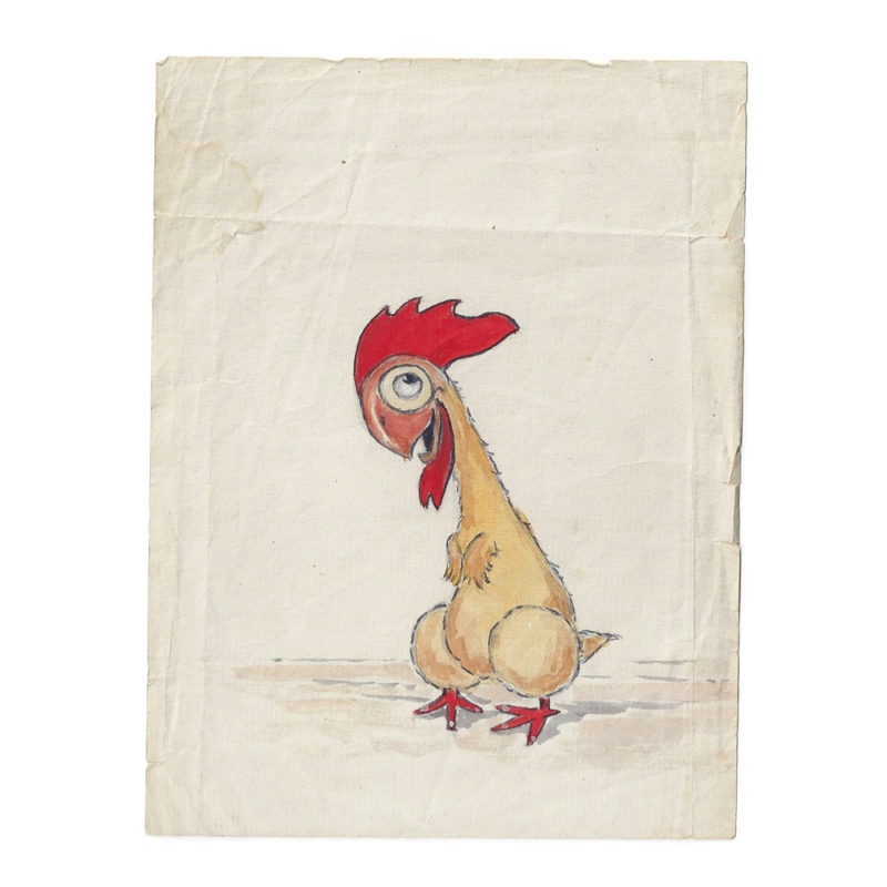 Grand Duchess Xenia: An amusing watercolor of a hen for her granddaughter, Princess Xenia Romanoff