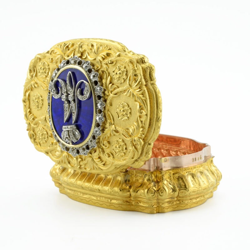 Empress Maria Alexandrovna: A diamond-set gold Imperial presentation snuffbox - Image 5