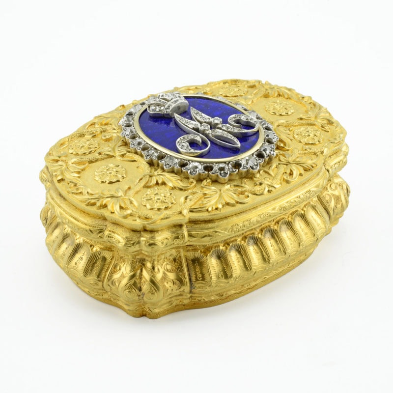 Empress Maria Alexandrovna: A diamond-set gold Imperial presentation snuffbox - Image 3