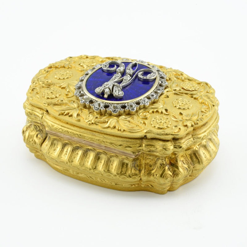 Empress Maria Alexandrovna: A diamond-set gold Imperial presentation snuffbox - Image 4