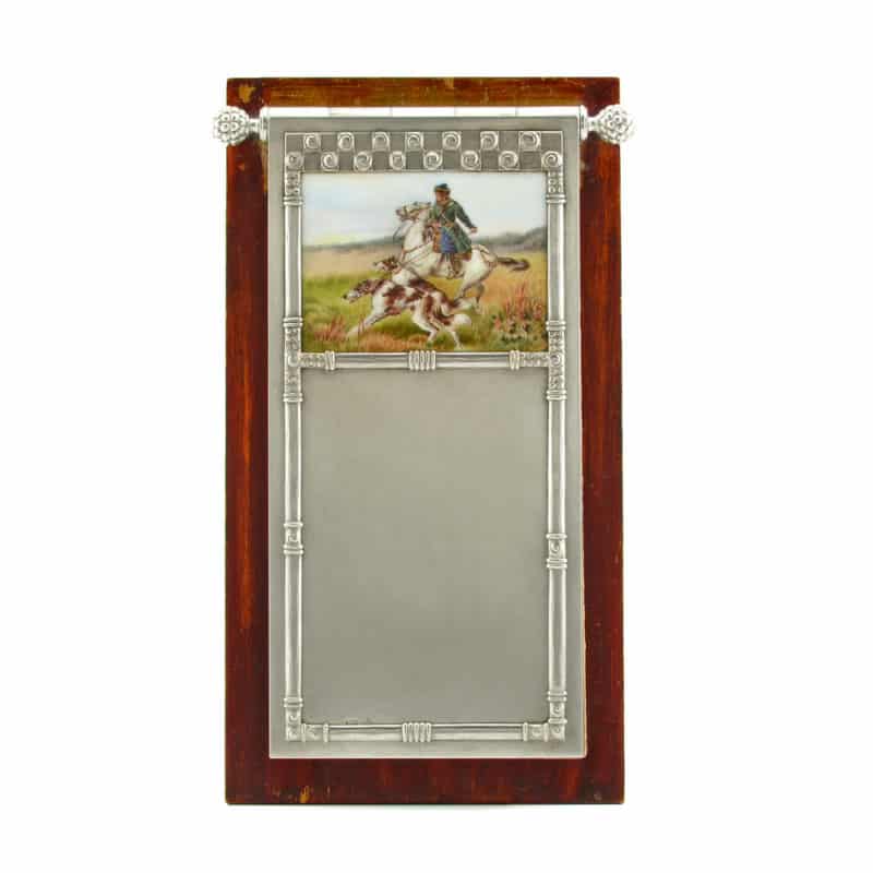 A Fabergé silver & en plein enamel notepad cover