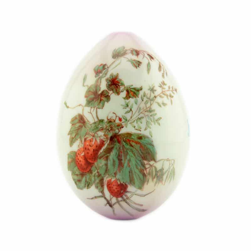 Russian porcelain Easter egg with strawberries