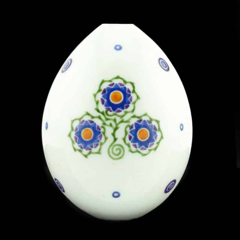 Russian porcelain Easter egg with Stil modern ornament