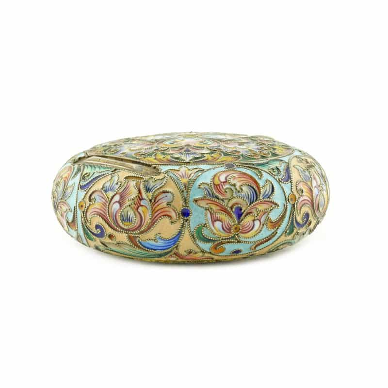Rückert shaded cloisonné enamel pillbox for Nemirov-Kolodkin - Image 2