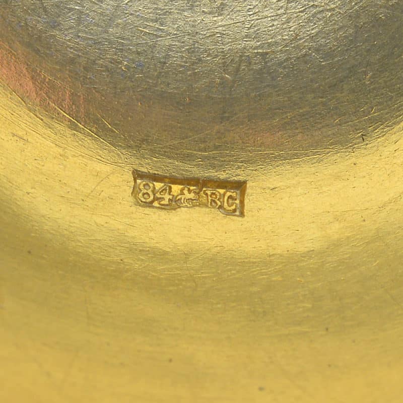 An engraved Russian silver Easter egg with stands - Image 6