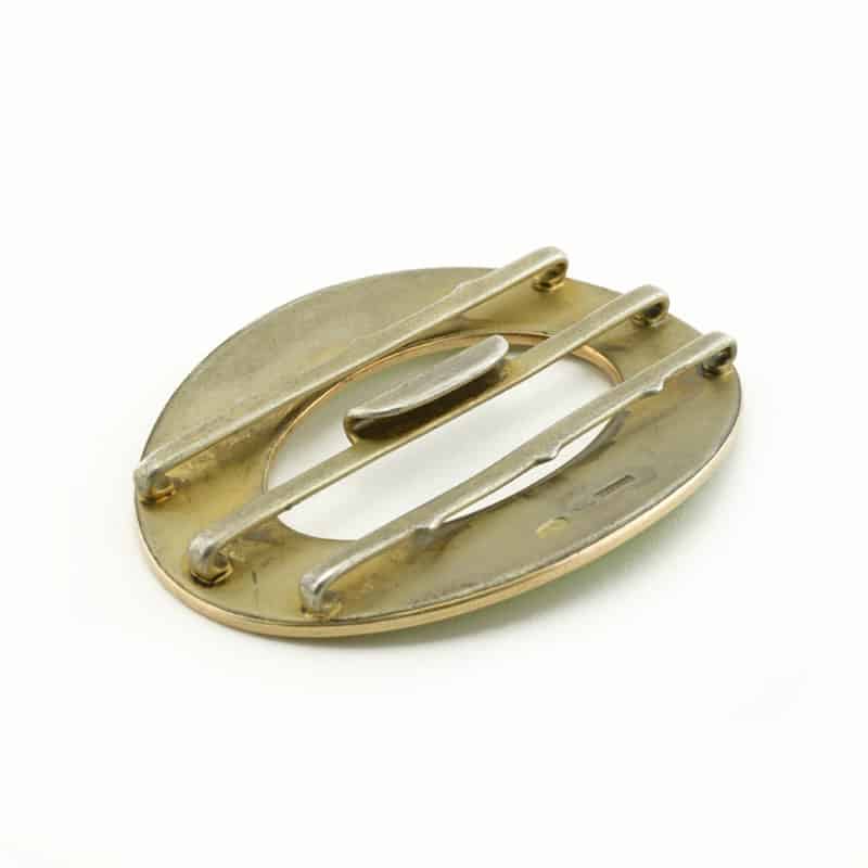 A Fabergé gold-mounted gilded silver & guilloché enamel belt buckle, workmaster Henrik Wigström - Image 3