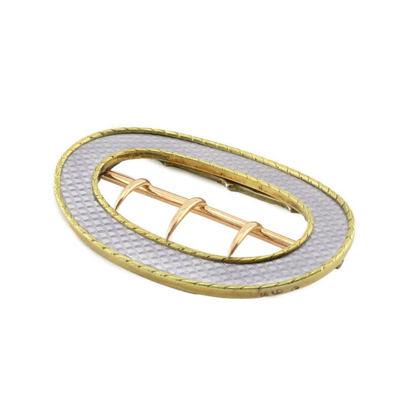 Faberge Gold, Silver and Enamel Belt Buckle - Image 3