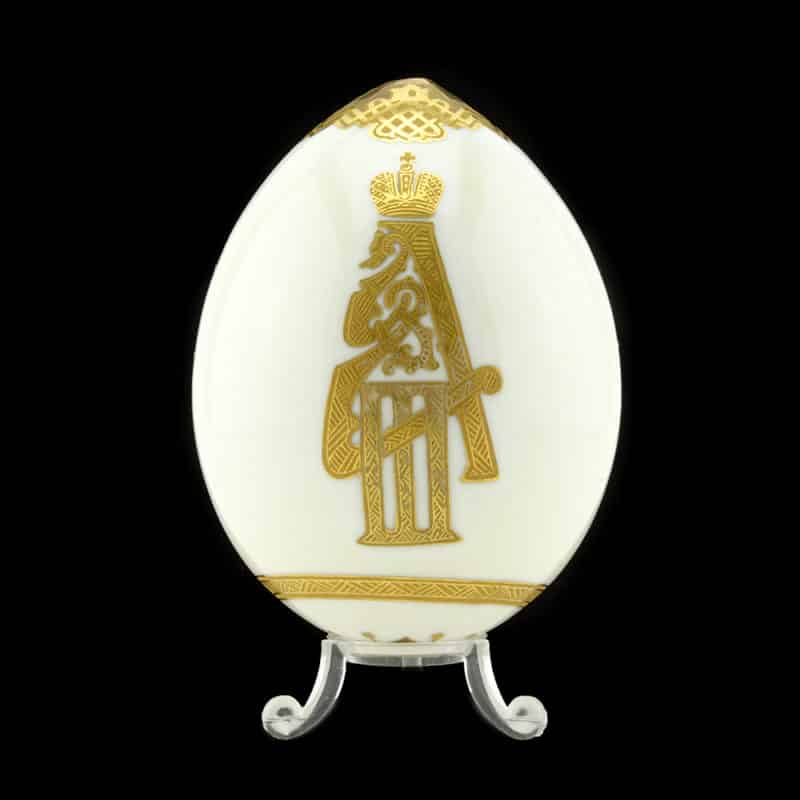 An early Alexander III porcelain Imperial presentation Easter egg - Image 2