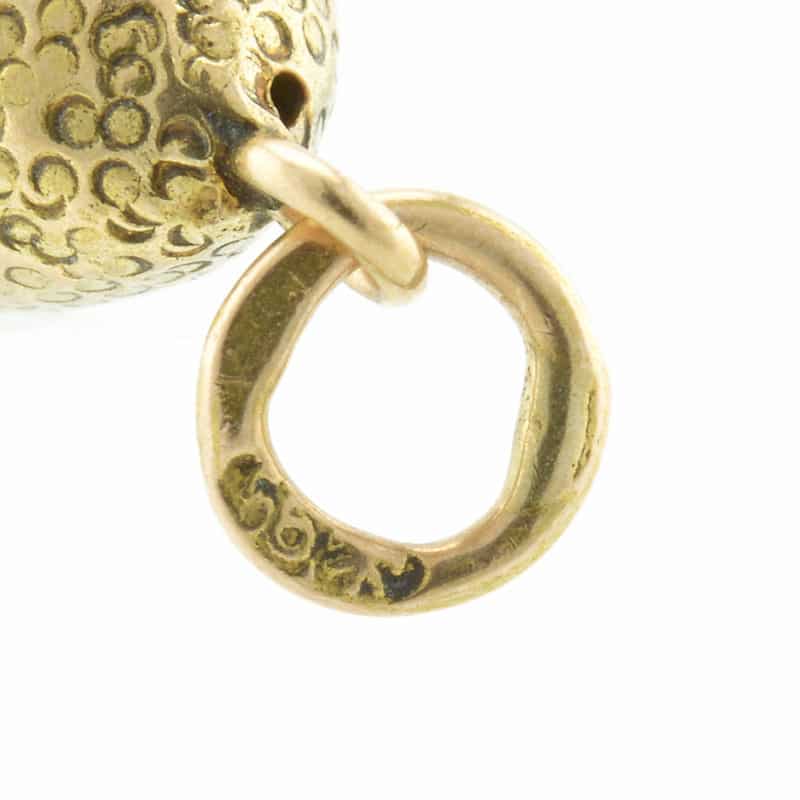 An antique Russian gold & sapphire pendant egg - Image 4