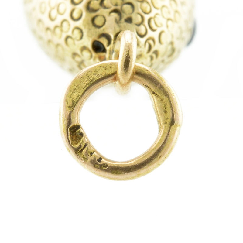 An antique Russian gold & sapphire pendant egg - Image 3