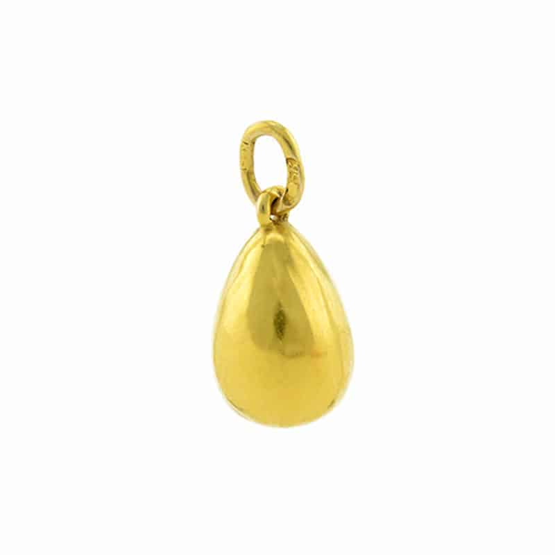 Antique Russian gold & ruby miniature pendant egg by Imperial Court Jeweler Karl Bok - Image 2