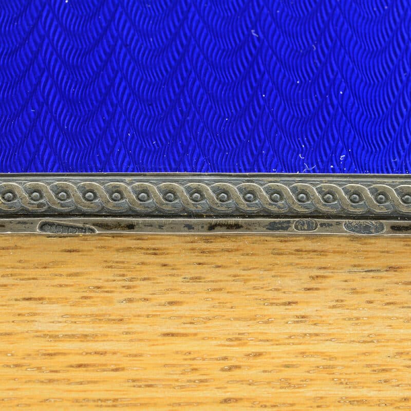 A Faberge Silver, Enamel and Wood Photograph Frame, Workmaster Henrik Wigstrom - Image 4