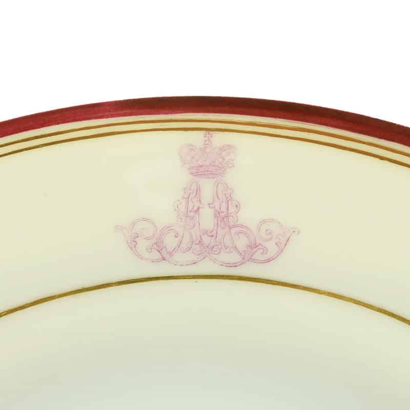 Russian Porcelain Plate from an Everyday Service for Grand Duke Alexander Alexandrovich - Image 2