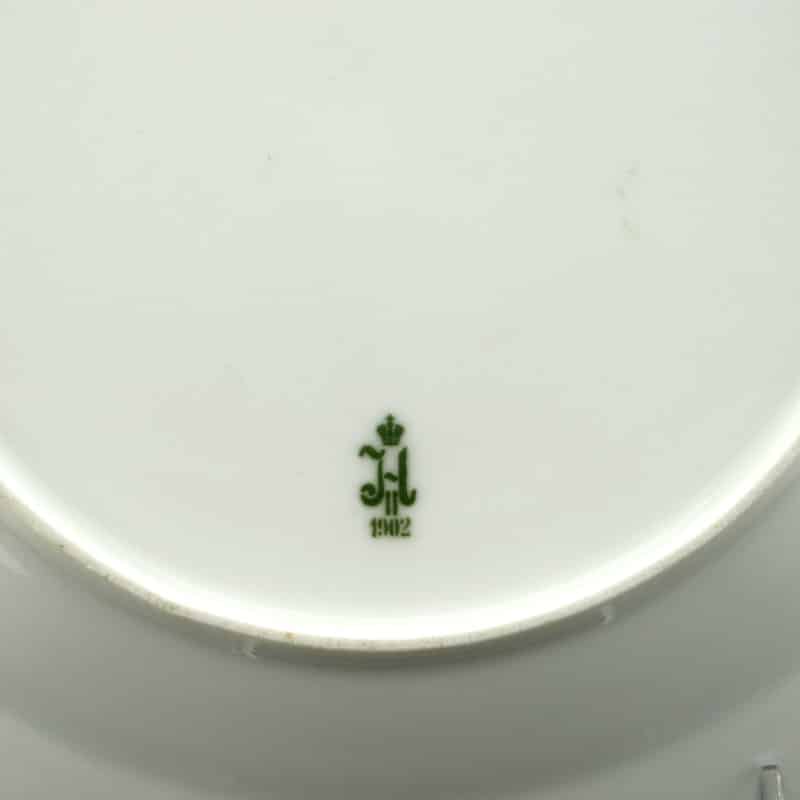 A Russian porcelain dinner plate from the Alexandrinsky Turquoise Service - Image 6