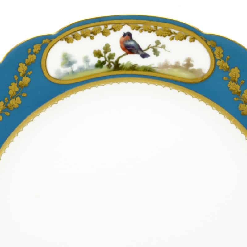 A Russian porcelain dinner plate from the Alexandrinsky Turquoise Service - Image 2