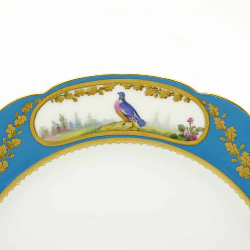A Russian porcelain dinner plate from the Alexandrinsky Turquoise Service - Image 4